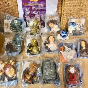 Star Wars 14 Pc LOT Burger King Kids Meal Toys, New In Package